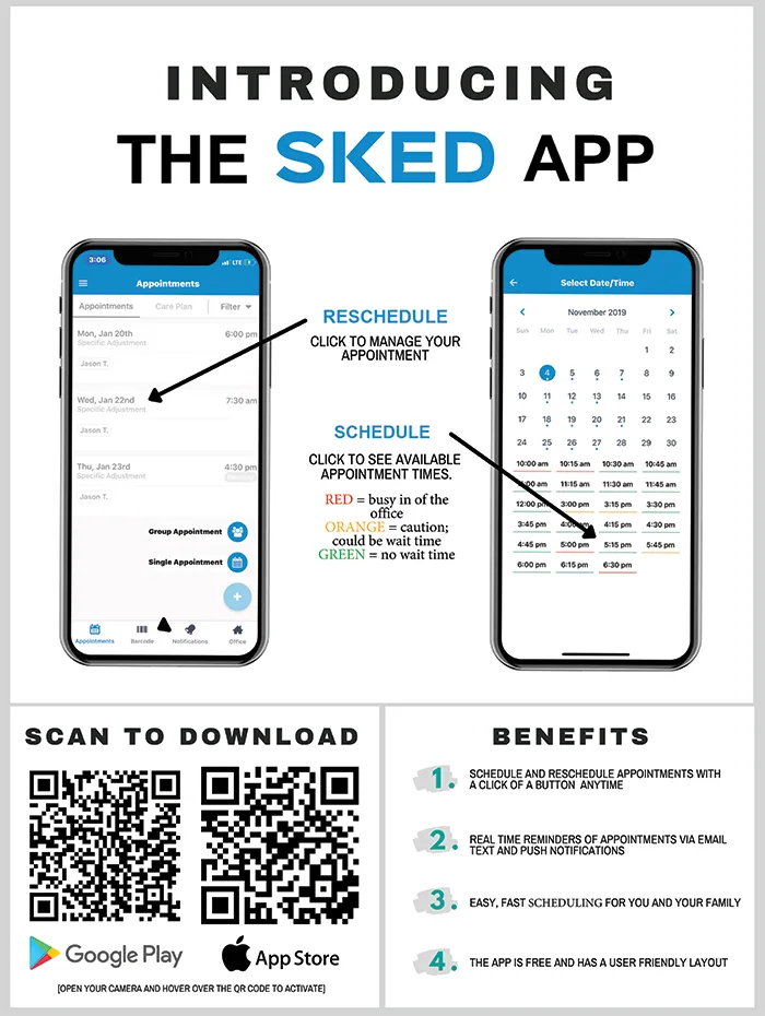 SKED app appointment scheduling screen