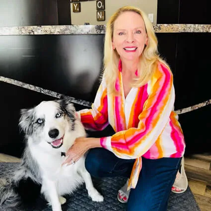 Dr. Saylor with dog
